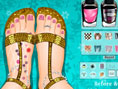 Sandalen und Maniküren