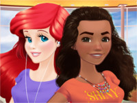 Ariel and Moana Princess on Vacation