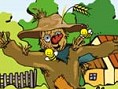 Vogelscheuche anziehen
