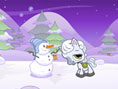 Pony im Schnee