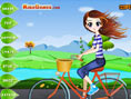 Bikerin anziehen
