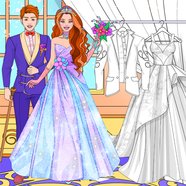 Wedding Coloring Dress Up